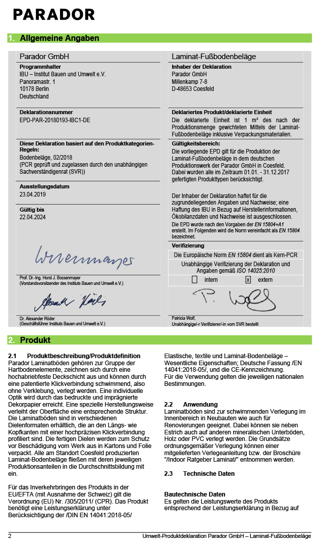 So liest man eine EPD 