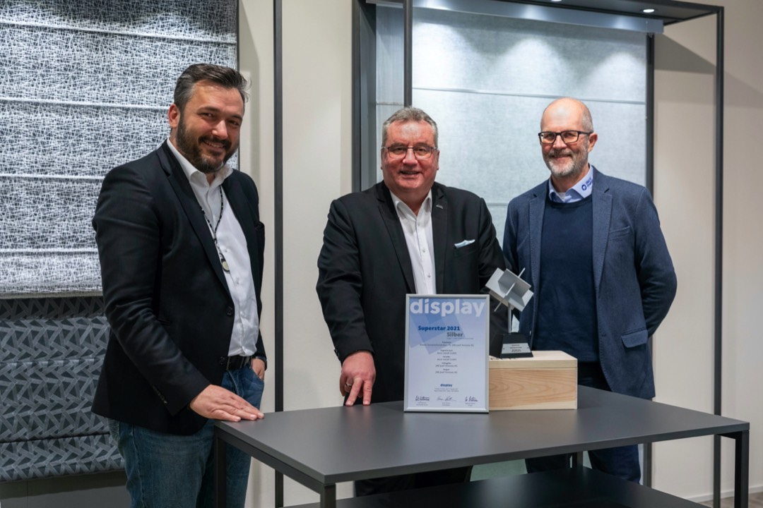 Display Award für Sonnenschutzkubus