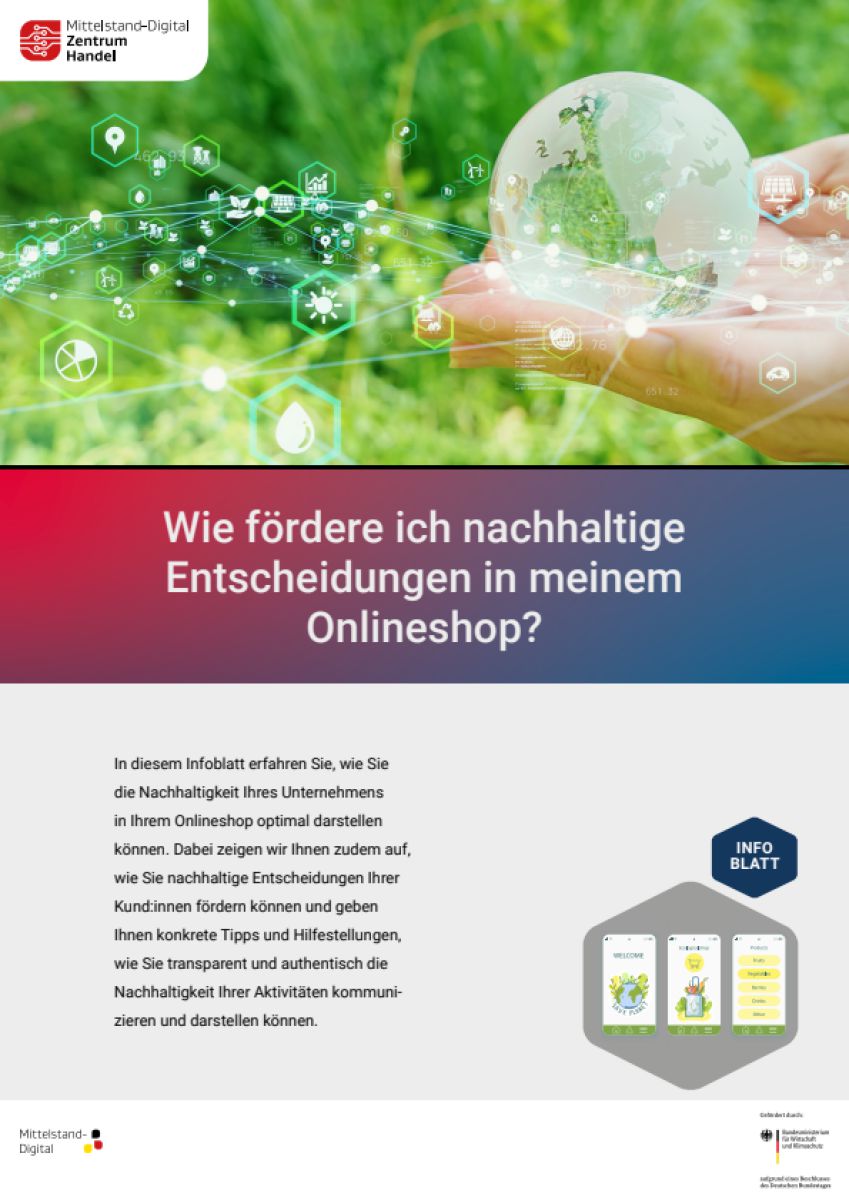 Nachhaltige Kaufentscheidungen im Onlineshop fördern