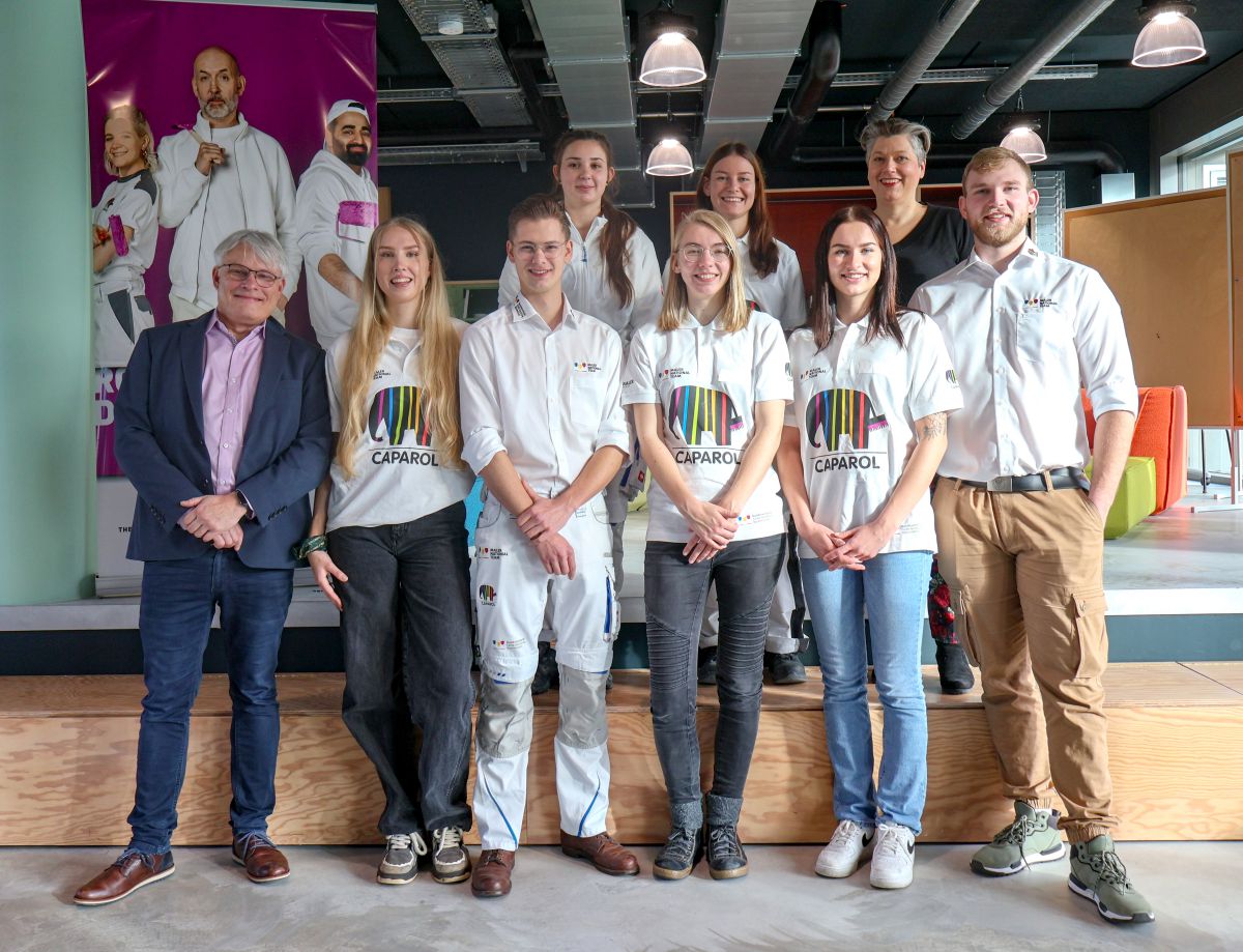 Maler Nationalteam feiert bei Caparol 