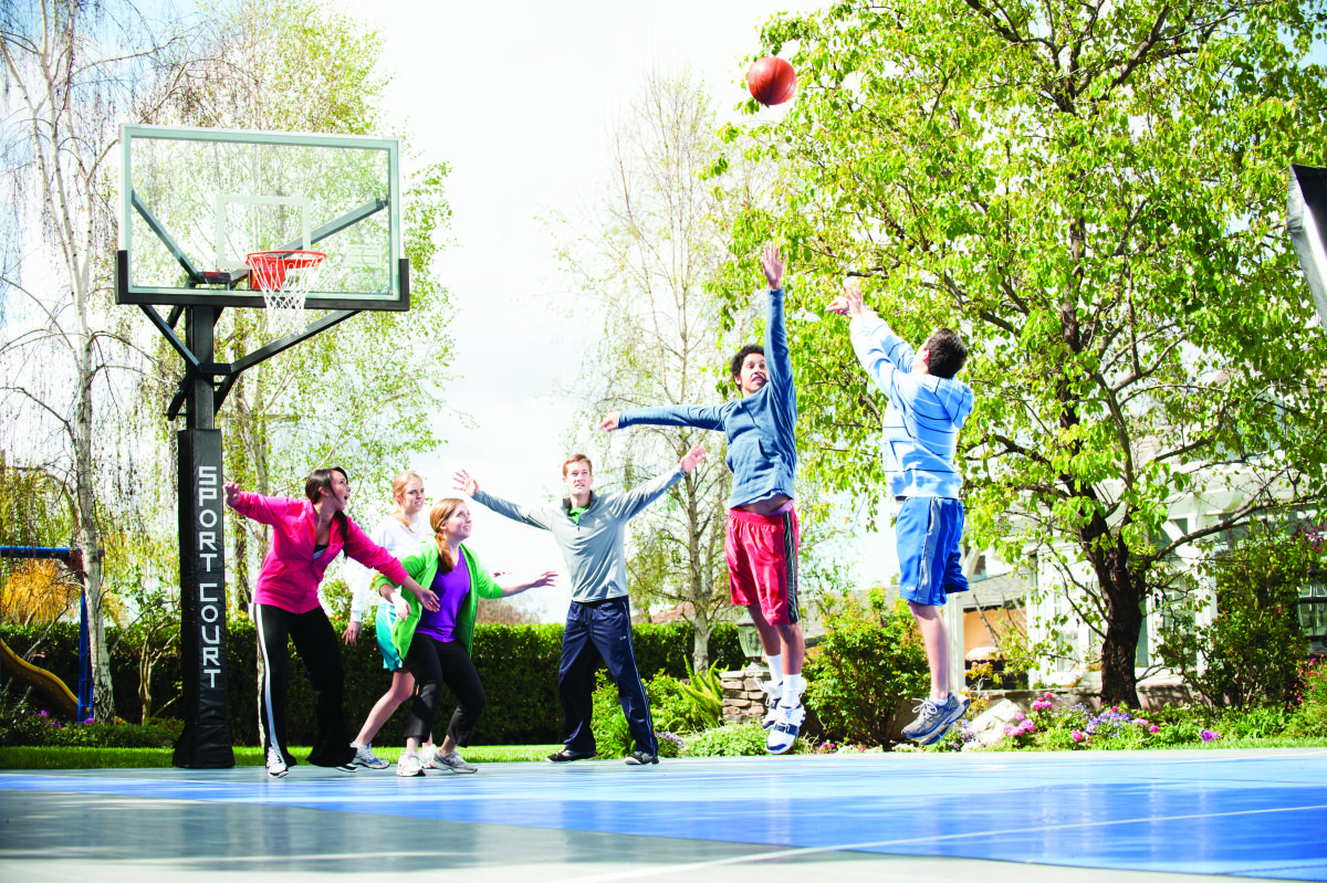 Sportfliesen für Gärten, Schulhöfe und mobile Sportplätze 