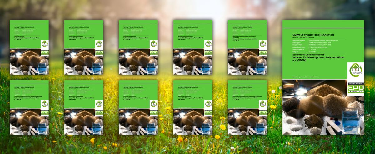 Neue Muster-EPDs für Mörtel