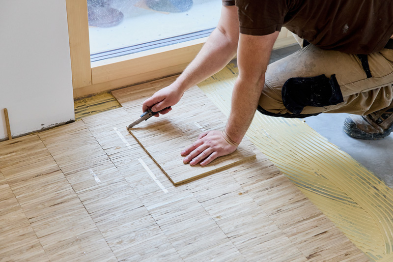 Fußbodenheizung auf nichtbrennbarer Steinwolle