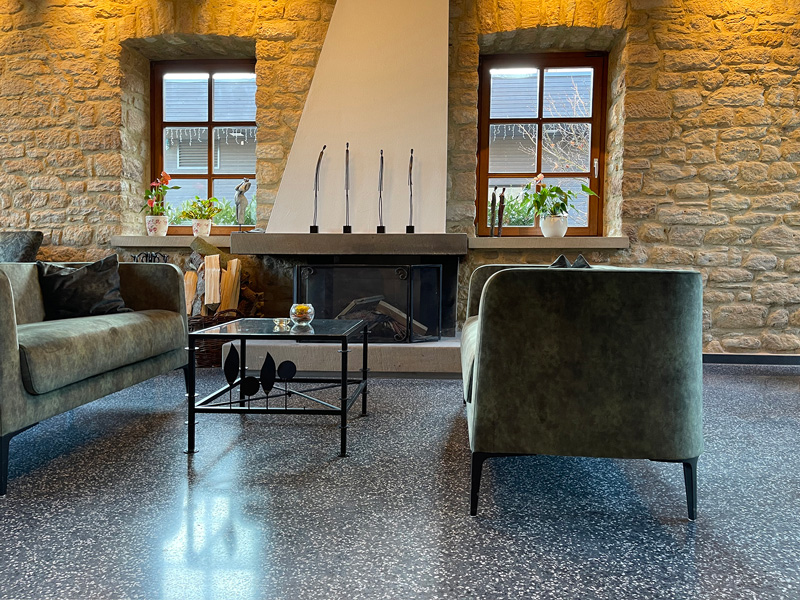 Top geschliffener Terrazzoboden