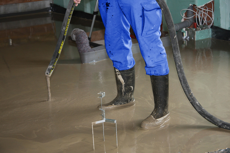 Zementfließestrich für schnellen Baufortschritt