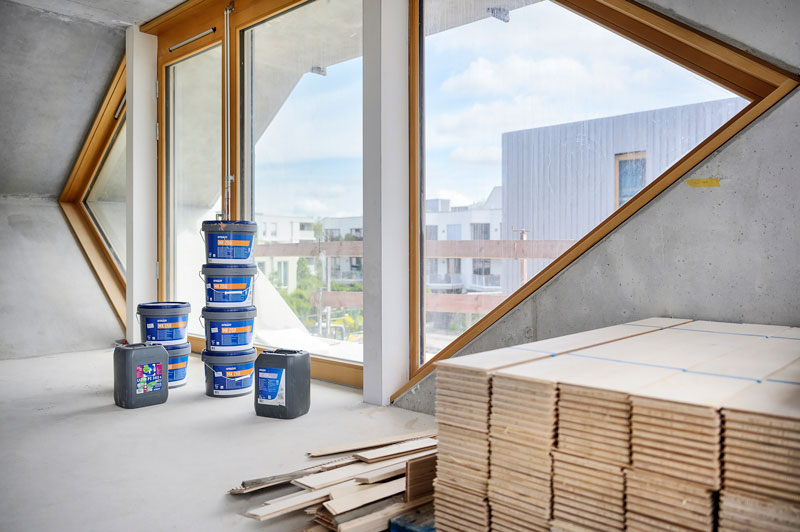 Parkettverlegung in der Wabe 