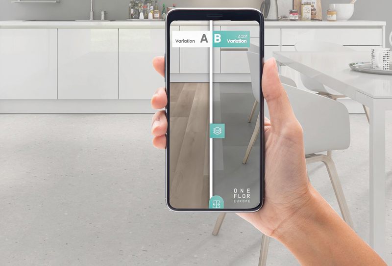 Flexibler Raumsimulator für digitale Bodengestaltung 