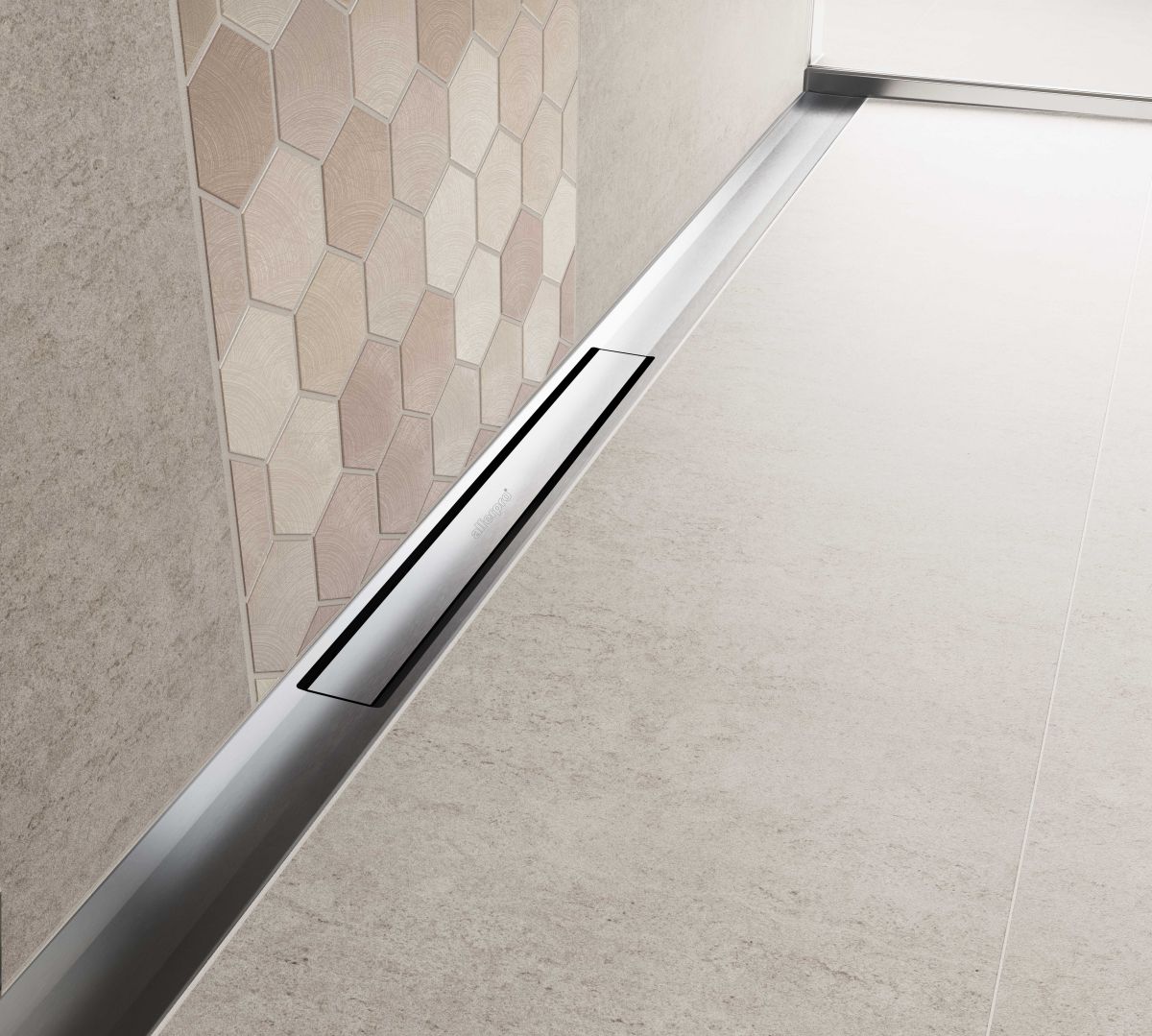 Duschrinne für niedrige Einbauhöhen