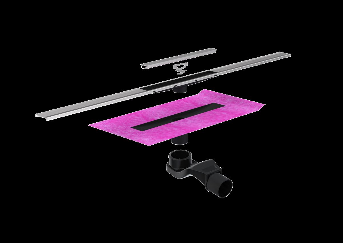 Duschrinne für niedrige Einbauhöhen