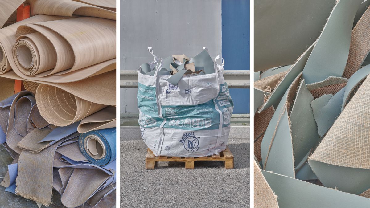 Restart: Mehr als 112.000 t recycelt<hr>Seit 2010 läuft bei Tarkett das Programm Restart: Gebrauchte PVC-Beläge, Linoleum und Teppichfliesen sowie Verschnittreste werden gesammelt und recycelt. So sollen noch nutzbare Materialien gerettet, Ressourcen geschont und Abfälle vermieden werden. Gleichzeitig arbeitet das Unternehmen daran, den Recyclinganteil in den eigenen Produkten zu maximieren. Mehr als 112.000 t Bodenbeläge wurden inzwischen über Restart verarbeitet.<br><br>Für das Programm arbeitet Tarkett mit verschiedenen Partnern zusammen. Ein Beispiel dafür ist die Firma Kleusberg. Sie bietet mobile Gebäudelösungen an, die nach jeder Nutzung überarbeitet werden. Die dabei anfallenden Reste sowie nicht mehr verwendbare, zumeist homogene Vinylböden werden in Big Bags und auf Paletten gesammelt und anschließend in eines der Recyclingcentren von Tarkett gebracht. Dort erfolgt die Sortierung, Aufarbeitung und anschließend die Rückführung in den Produktionskreislauf. Aus der Kooperation mit Kleusberg sind das jährlich bis zu 50 t.<br><br>Auch Verlegebetriebe können am Restart-Programm teilnehmen. Informationen und Kontaktmöglichkeiten finden Sie unter bit.ly/4mrDk9H. Klassiker mit Korkakzenten