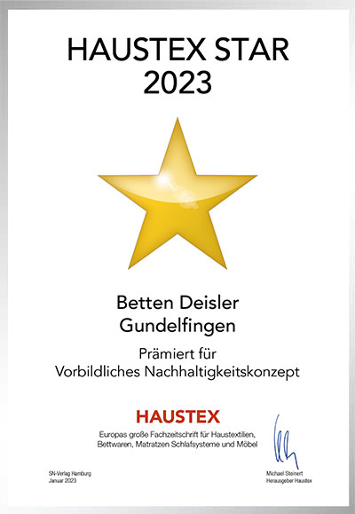 Betten Deisler - Urkunde Betten Deisler