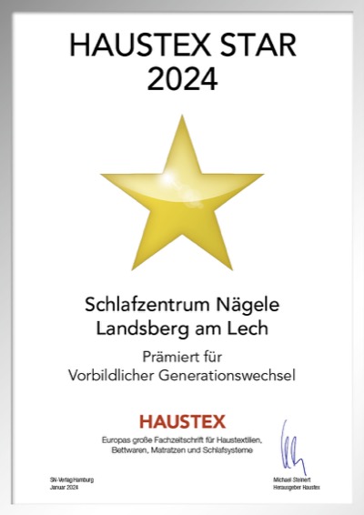 Schlafzentrum Nägele e.K. - Urkunde Schlafzentrum Nägele e.K.