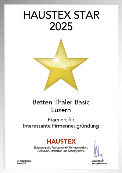 Betten Thaler Basic - Urkunde Betten Thaler Basic