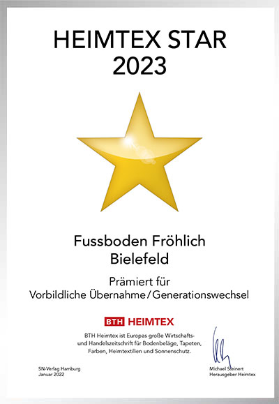 Fussboden Fröhlich - Urkunde Fussboden Fröhlich