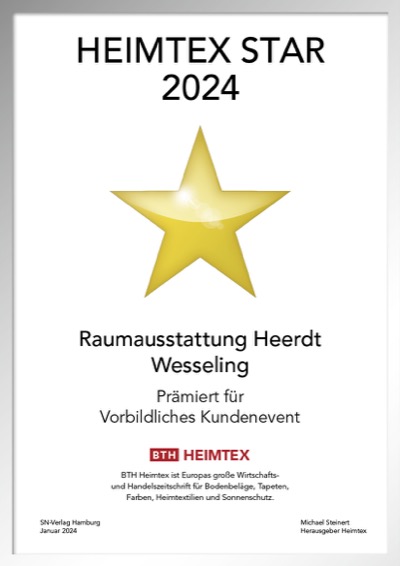 Raumausstattung Heerdt GmbH - Urkunde Raumausstattung Heerdt GmbH