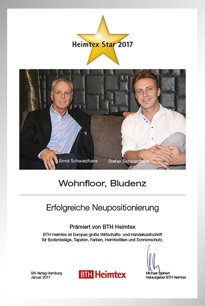 Wohnfloor-Bettenfachhändler Urkunde Wohnfloor