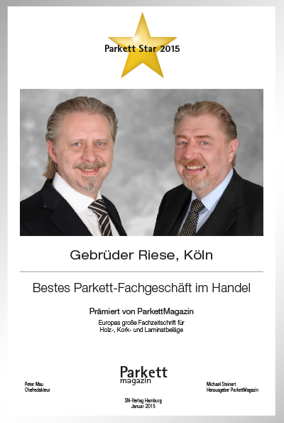 Gebr. Riese Parkett GmbH-Bettenfachhändler Urkunde Gebr. Riese Parkett GmbH