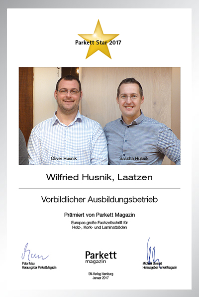 Wilfried Husnik-Bettenfachhändler Urkunde Wilfried Husnik